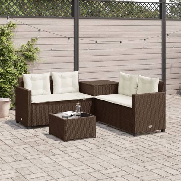 Gartensofa 3034093-1 (2-teilig) Braun - Creme