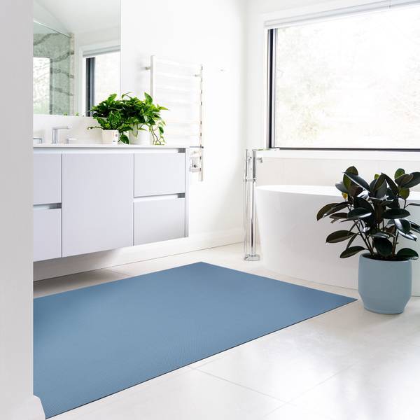 Vinyl-Badteppich Fano Hellblau - 90 x 150 cm