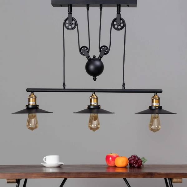 Hängeleuchte Piattino Schwarz - Metall - 22 x 150 x 88 cm