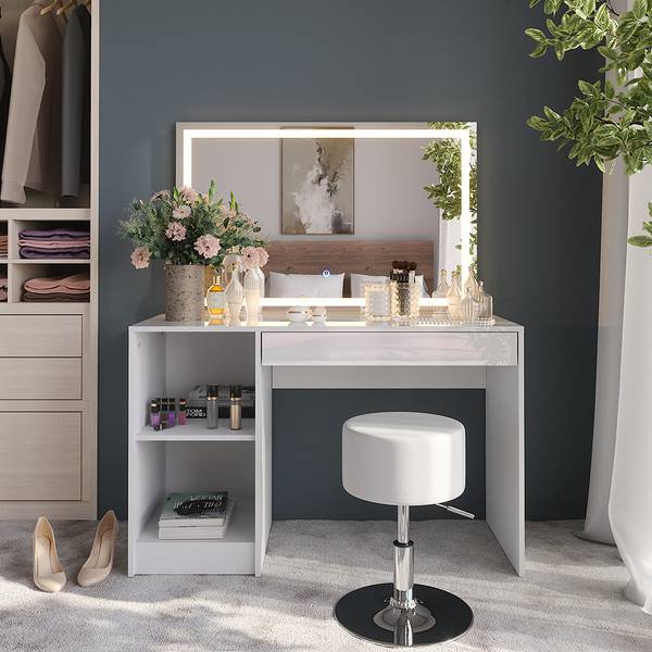 Coiffeuse Sherry 57577 Blanc - Bois manufacturé - 120 x 76 x 51 cm