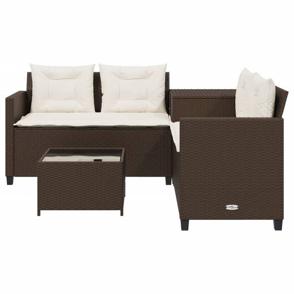 Gartensofa 3034093-1 (2-teilig) Braun - Creme