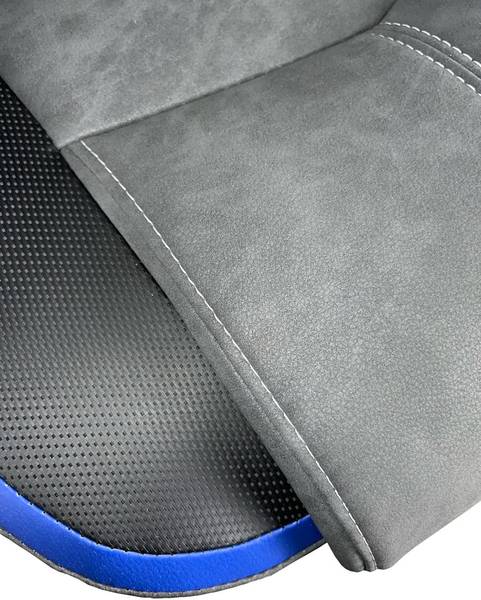 Fauteuil Gamer basculant AZUL Noir - Bleu - Métal - Matière plastique - Cuir synthétique - 62 x 123 x 65 cm