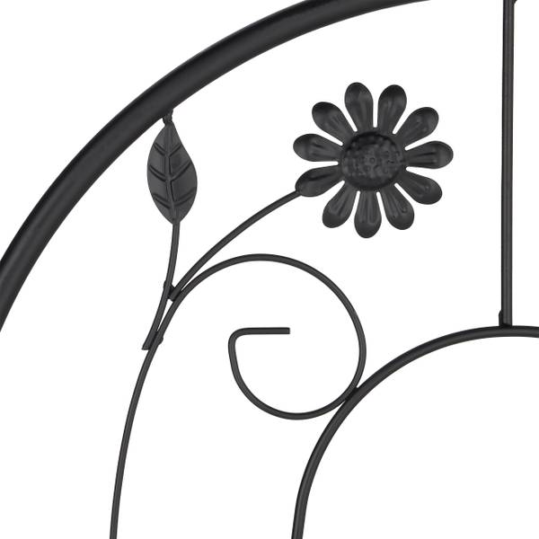 Grille tuteur plante lot de 2, 150 cm Noir - Fer - 50 x 150 x 2 cm
