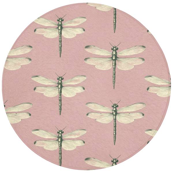 BADEZIMMERTEPPICH Libellen Pink - Microfaser - 70 x 70 x 1 cm