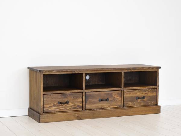 TV-schrank Rustyk 1 Braun - Kiefer - Stahl - 152 x 56 x 45 cm