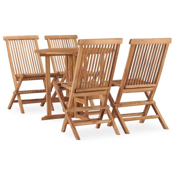 Gartenmöbel-Set 3059977 (5-teilig) Braun - Teakholz - 90 x 75 x 90 cm