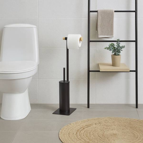 Toilettenbürste 53155 Schwarz - Bambus - 21 x 13 x 68 cm