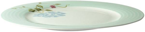 Teller flach 26 cm Mint Candy Stripe Grün - Steingut - 27 x 2 x 27 cm