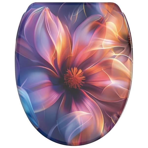 WC-Sitz Nuvana Blau - Orange - Violett - Holzwerkstoff - 38 x 6 x 48 cm