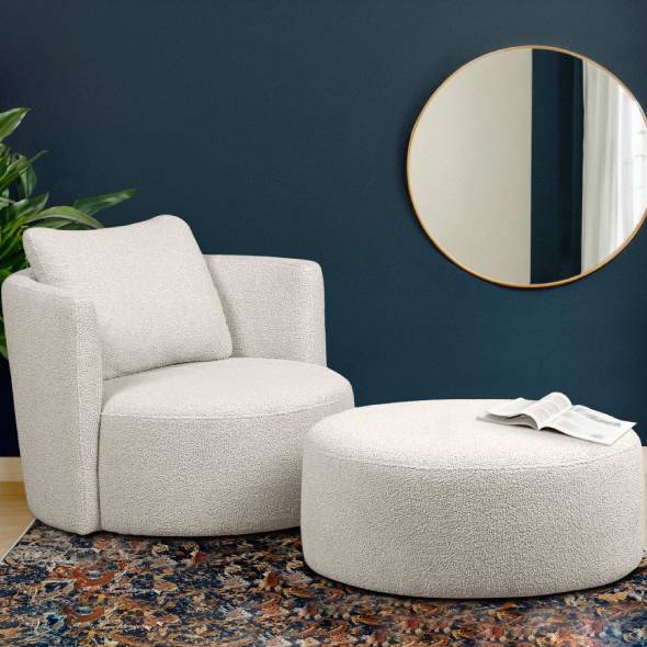 Sitzhocker RAGGI Weiß