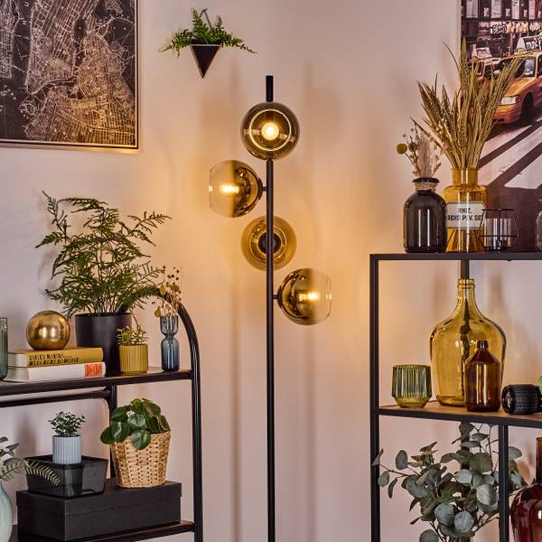 Stehlampe Cesaro Gold - Metall - 31 x 160 x 69 cm