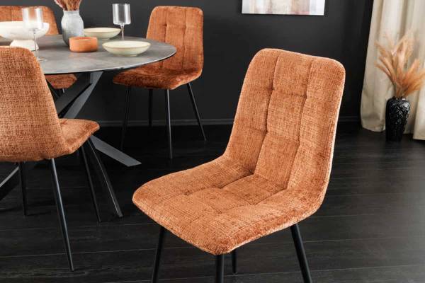Stuhl TRES CHIC Braun - Chenille - Polyester - 44 x 88 x 52 cm