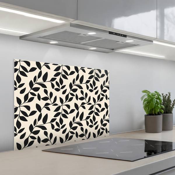 SPRITZSCHUTZ KÜCHE Blätter 70 x 55 cm
