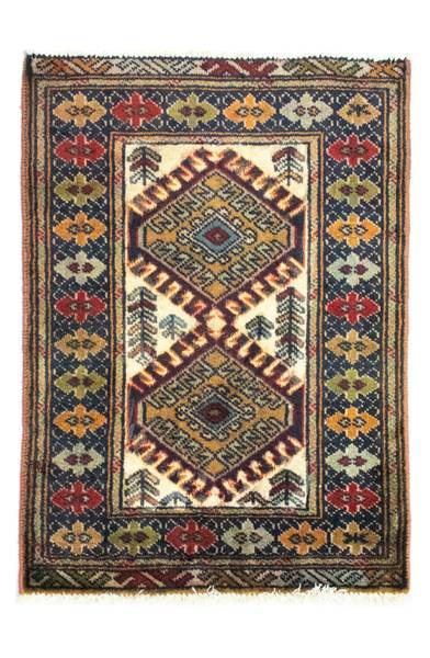 Orientteppich Oriental Beige - Wolle - 60 x 1 x 86 cm