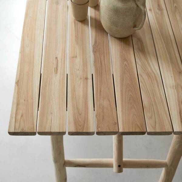 Tisch Mathilda Beige - Teakholz - 170 x 75 x 85 cm