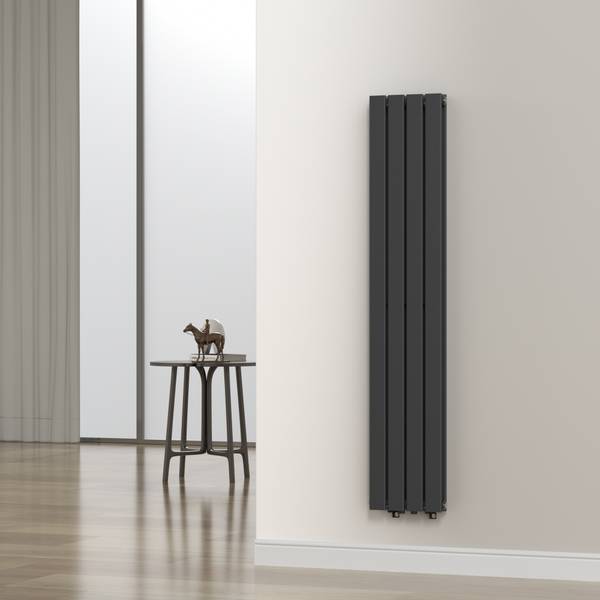 Designheizkörper Nore Schwarz - Stahl - 30 x 160 x 30 cm