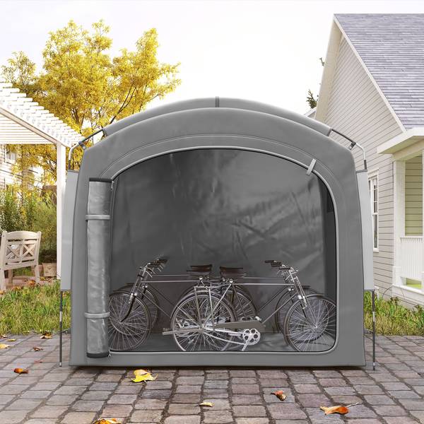 Fahrradgarage 84C-649V00CG Grau - Textil - 150 x 195 x 220 cm