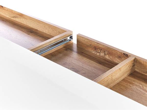 Schreibtisch GORAN Braun - Weiß - Holzwerkstoff - 120 x 77 x 42 cm
