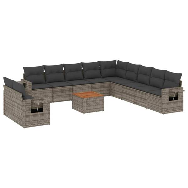 Garten-Lounge-Set 3035763 (12-teilig) Grau