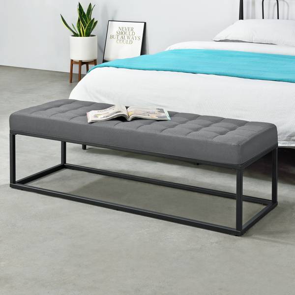 Polsterbank Salta Grau - Metall - 40 x 38 x 120 cm