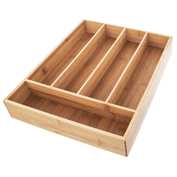 Besteckeinsatz Braun - Bambus - 26 x 5 x 35 cm