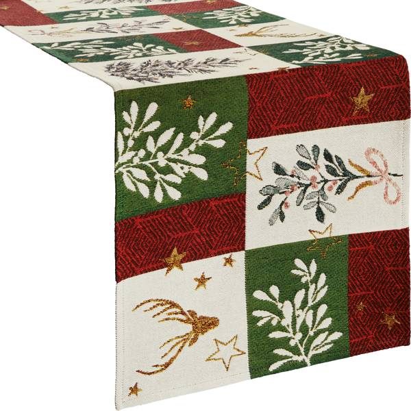 Tischläufer 207121 Grün - Rot - Weiß
