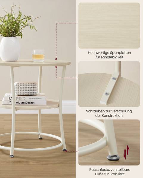 Beistelltische Corin Beige - Holzwerkstoff - 55 x 55 x 55 cm