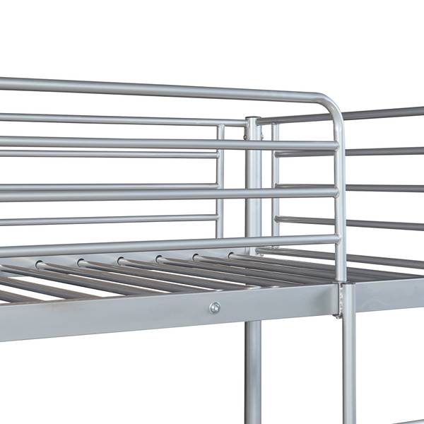 Metall-Etagenbett Soppsar Silber - Metall - 97 x 165 x 209 cm