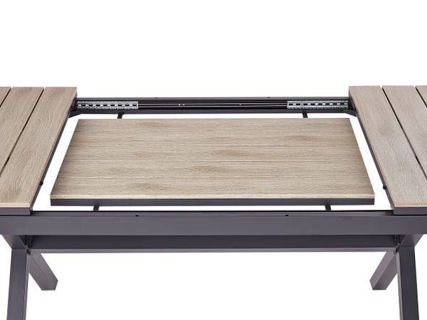 Eettafel FANES bruin - grafietkleurig - grijs