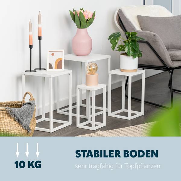 Blumenhocker 61067 (4er-Set) Weiß