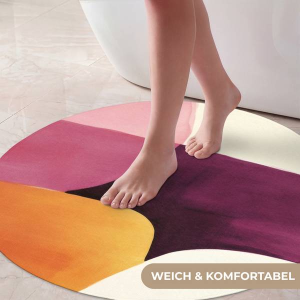 BADEMATTE Formen Microfaser - 70 x 70 x 1 cm