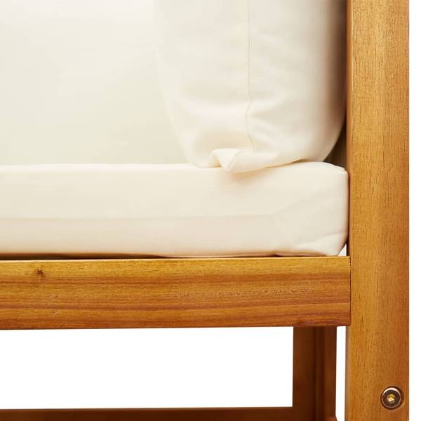 Salon de jardin 3037868-15 (lot de 6) Noir - Crème