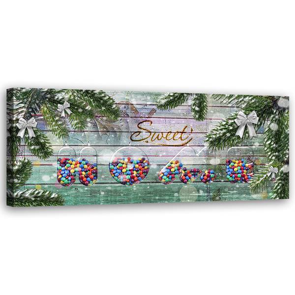Wandbild schriftzug „sweet home” 120 x 40 cm