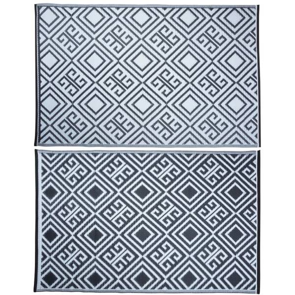 Tapis d'extérieur 423800 Schwarz - Stahl - Polyethylen - 120 x 1 x 186 cm