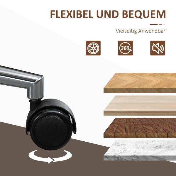 Bureaustoel 921-607V00BK bruin - kunstleer - 60 x 96 x 53 cm