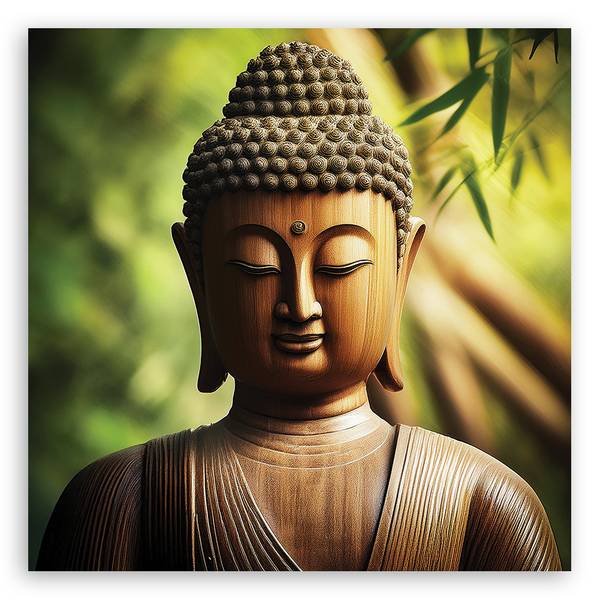 Tableau déco statue de bouddha zen 40 x 40 cm