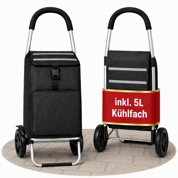 Einkaufstrolley 1002912 Schwarz - Kunststoff - 45 x 104 x 29 cm