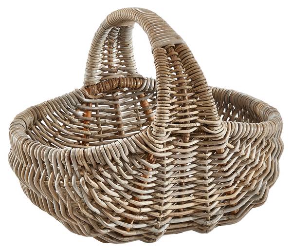 Einkaufskorb GIULIA Grau - Rattan - 37 x 40 x 48 cm