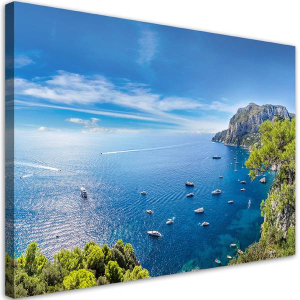 Tableau déco panorama de l'île mer 100 x 70 cm