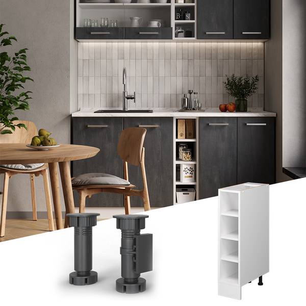 Etagère de cuisine R-Line 46374 Blanc - Largeur : 20 cm