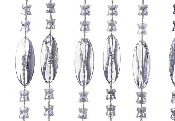 Vorhang DIAMONDS Weiß - Kunststoff - 100 x 210 x 2 cm