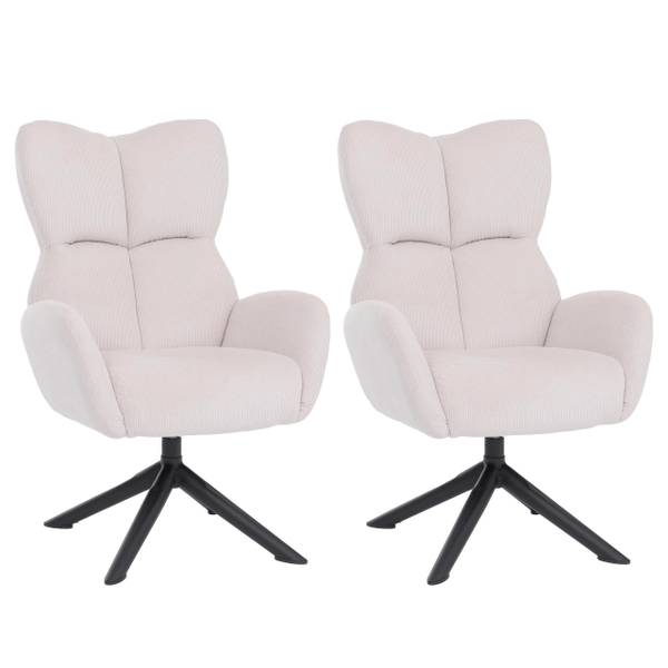 Esszimmerstuhl Q54 (2er-Set) Creme