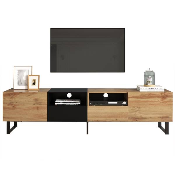 TV-Lowboard NaturEve Ⅱ Beige - Stahl - 190 x 48 x 38 cm
