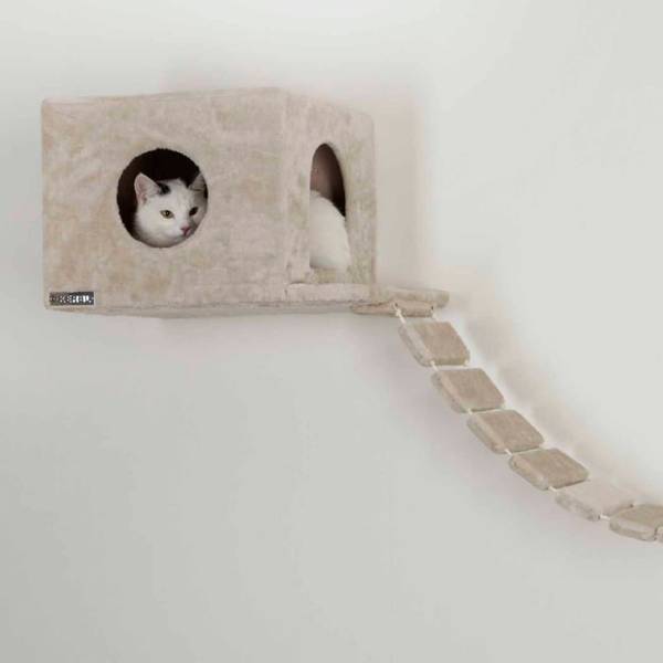 Katzenbaum 425774 Beige - Massivholz - 37 x 30 x 37 cm