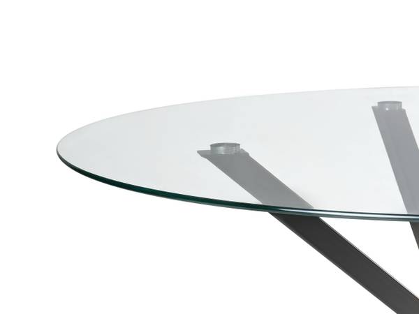 Table de salle à manger MESTON Noir - Verre - 120 x 75 x 120 cm