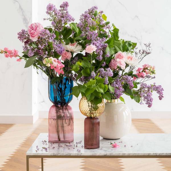 Vase Marvelous Duo jaune rose 31cm Jaune foncé