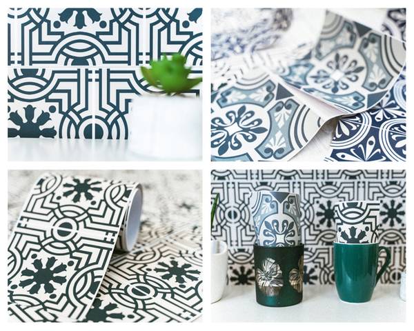 Fliesenaufkleber Blick (24er Set) 20 x 20 cm