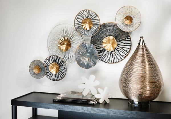 Metallbild ROOTS Silber - Metall - 50 x 10 x 105 cm
