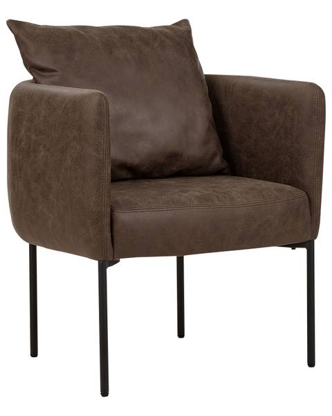 Fauteuil MALMOS 2-delig zwart - bruin - donkerbruin