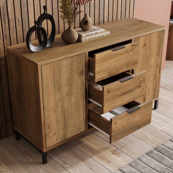 Sideboard Omnaers Braun - Holzwerkstoff - 120 x 76 x 40 cm